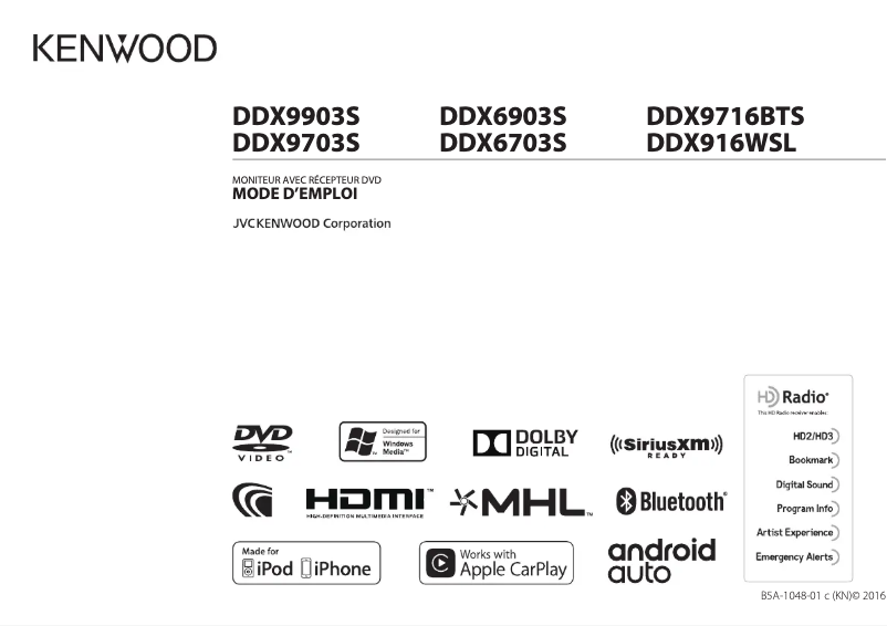 Page n°1 - Manuel utilisateur Kenwood DDX6903S