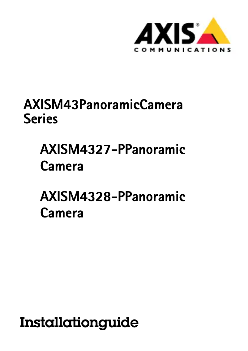 Page 1 de la notice Guide d'installation Axis M4328-P