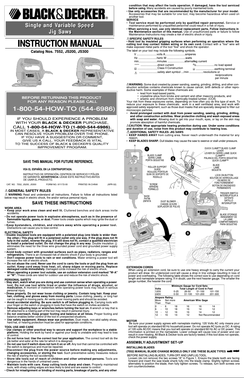 Image de la première page du manuel de l'appareil JS200