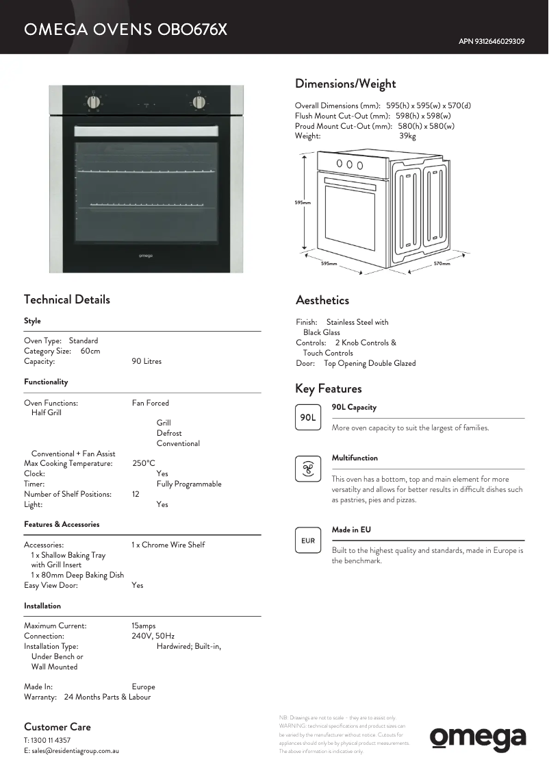Image de la première page du manuel de l'appareil OBO676X