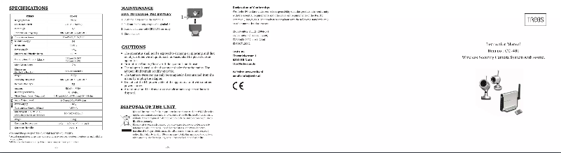 Page 1 de la notice Manuel utilisateur Trebs Comfortcam CC-401