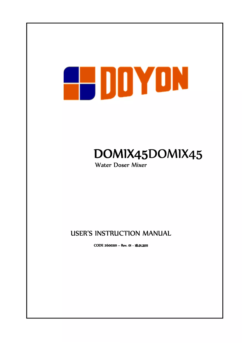 Page 1 de la notice Manuel utilisateur Doyon Domix 45