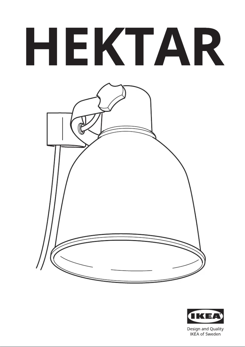 Page 1 de la notice Manuel utilisateur Ikea HEKTAR 802.153.08