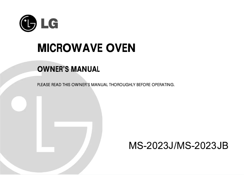 Page 1 de la notice Manuel utilisateur LG MS-2023JB