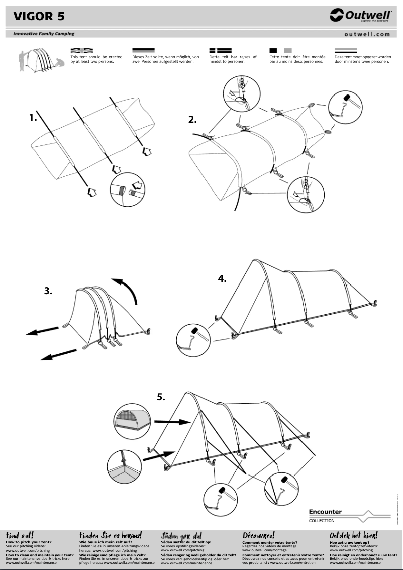 Page 1 of the manual User Manual Outwell Vigor 5