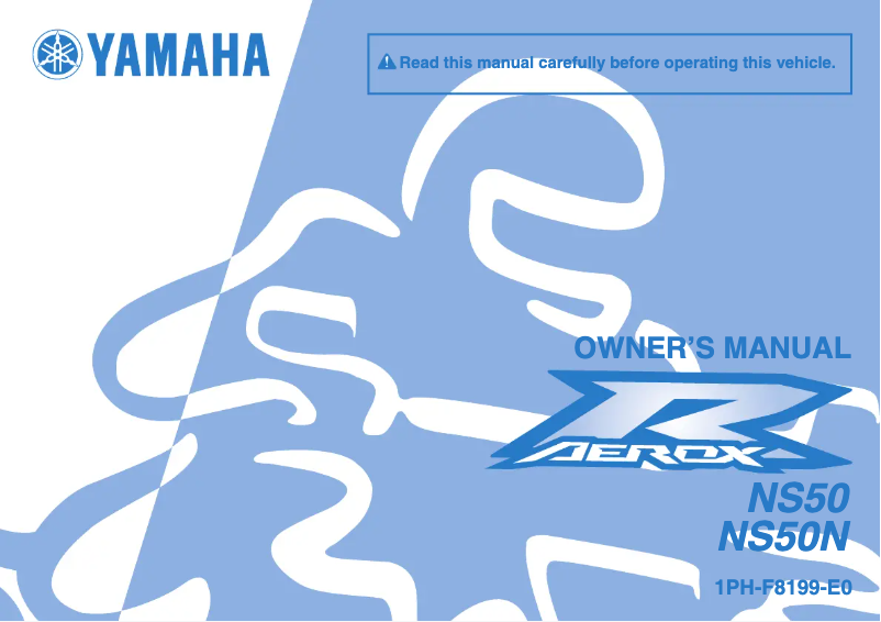 Página 1 del manual Manual de usuario Yamaha Aerox NS50