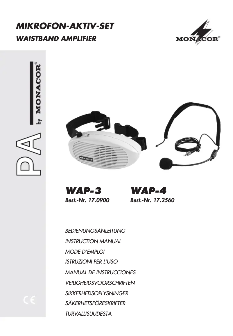 Image de la première page du manuel de l'appareil WAP-4