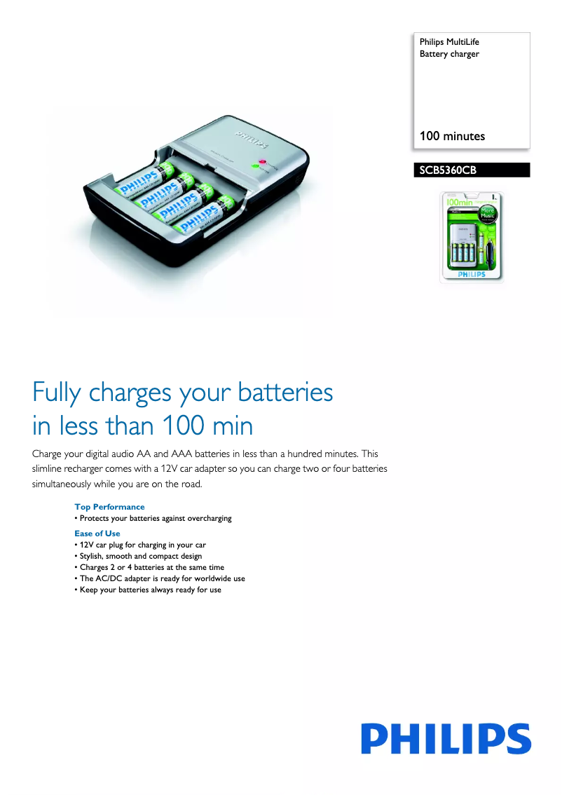 Page n°1 - Brochure Philips MultiLife SCB5360CB