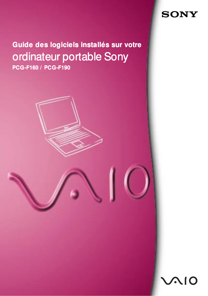 Page n°1 - Manuel utilisateur Sony Vaio PCG-F160