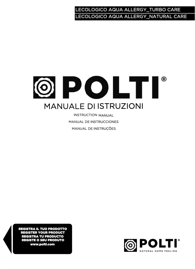 Page n°1 - Manuel utilisateur Polti Lecologico Allergy Turbo Forzaspira