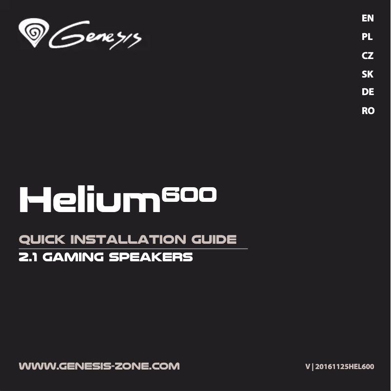 Page 1 de la notice Manuel utilisateur Natec Helium 600