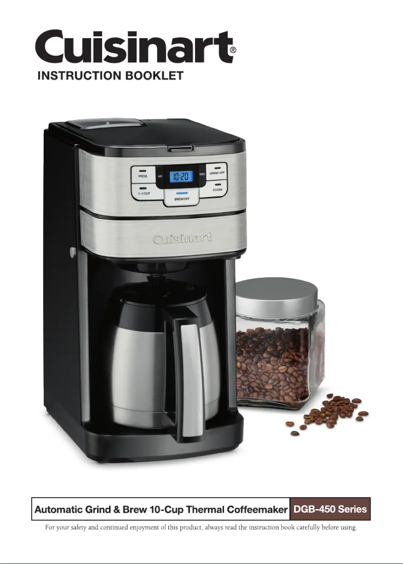 Page 1 de la notice Manuel utilisateur Cuisinart DGB-450