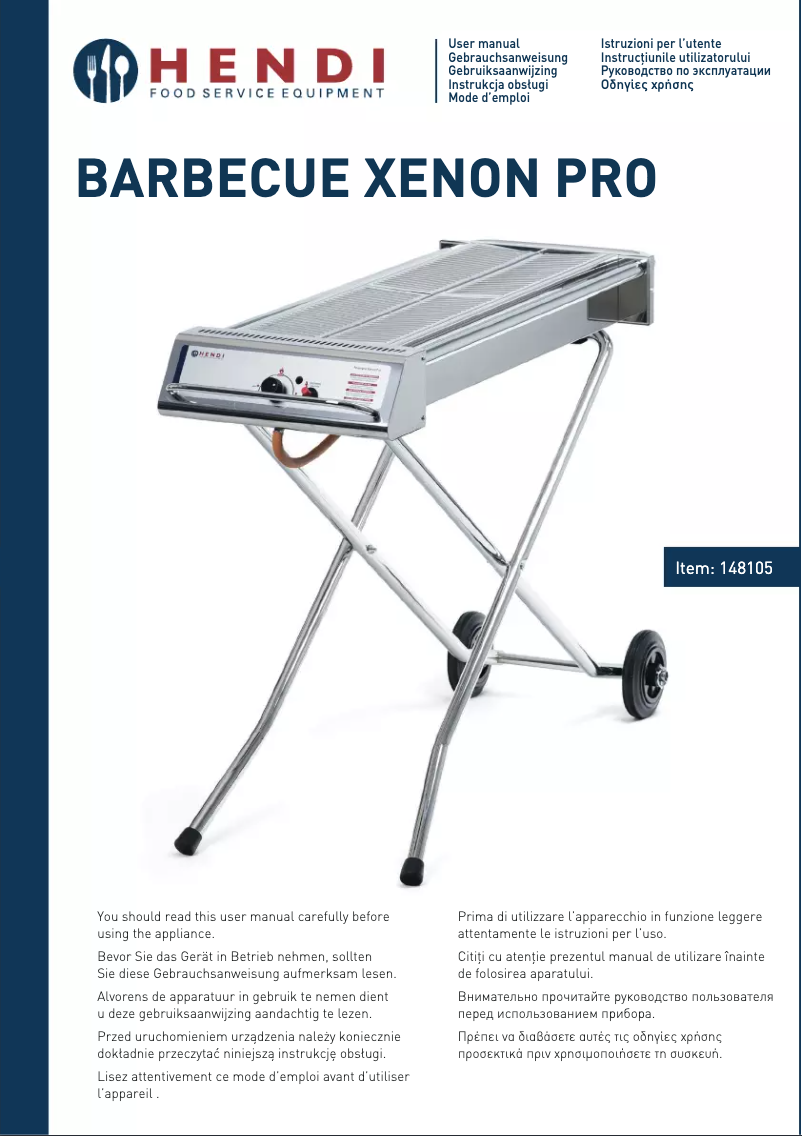 Page 1 de la notice Manuel utilisateur Hendi Xenon Pro