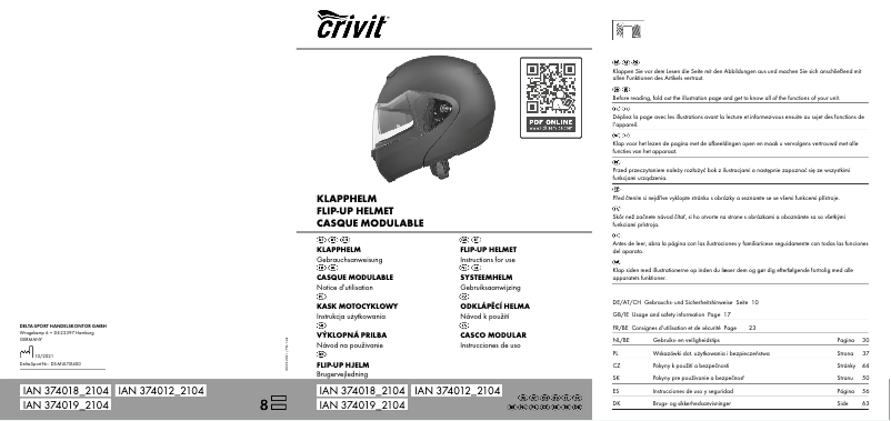 Page 1 de la notice Manuel utilisateur Crivit IAN 292222