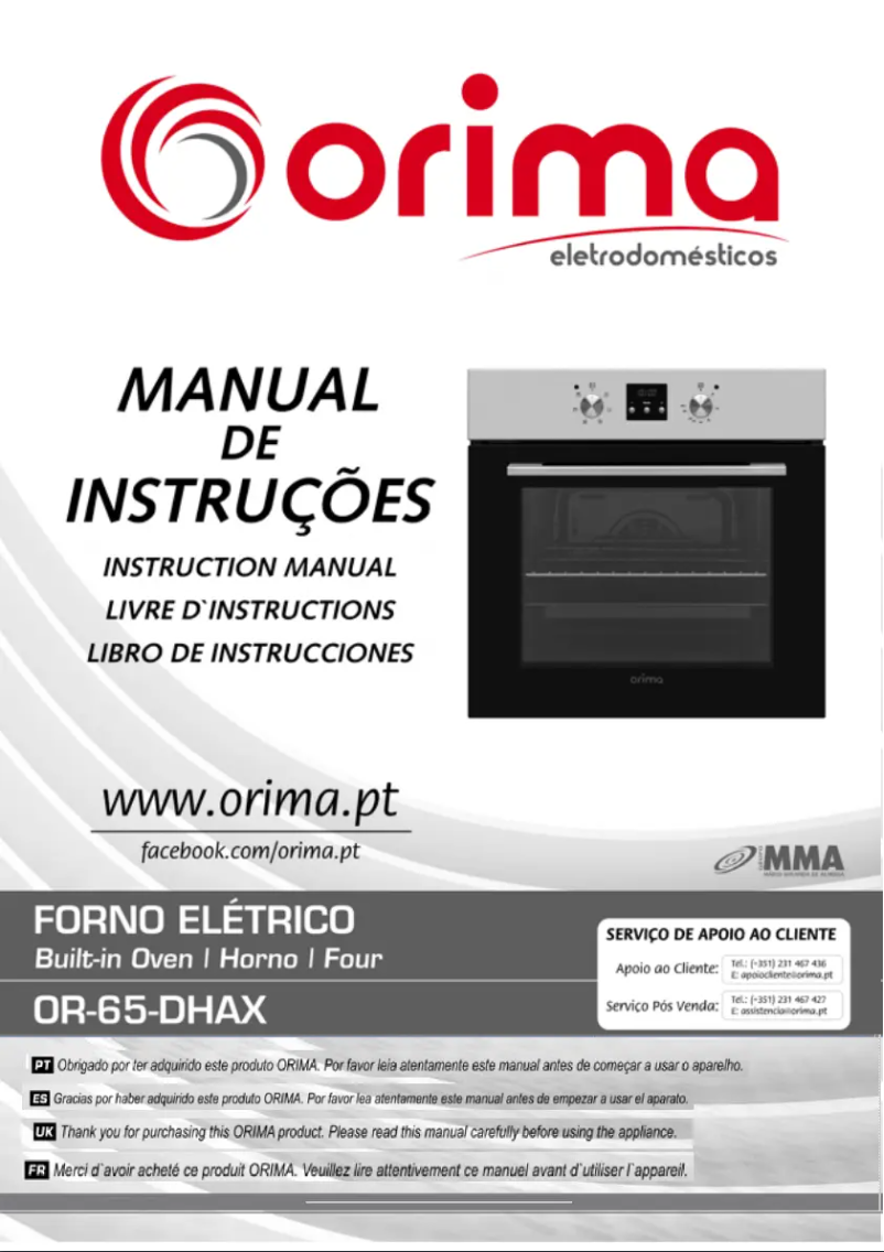 Page 1 de la notice Manuel utilisateur Orima OR-65-DHAX