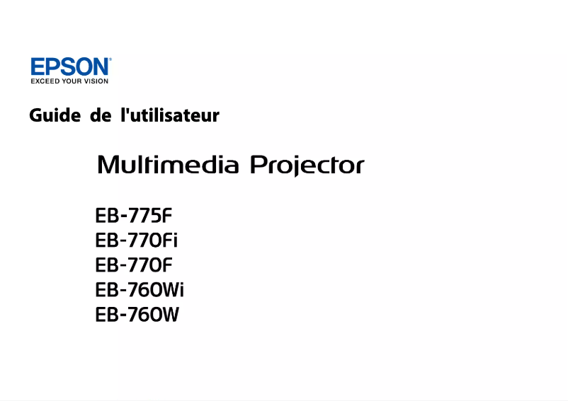 Image de la première page du manuel de l'appareil EB-770Fi