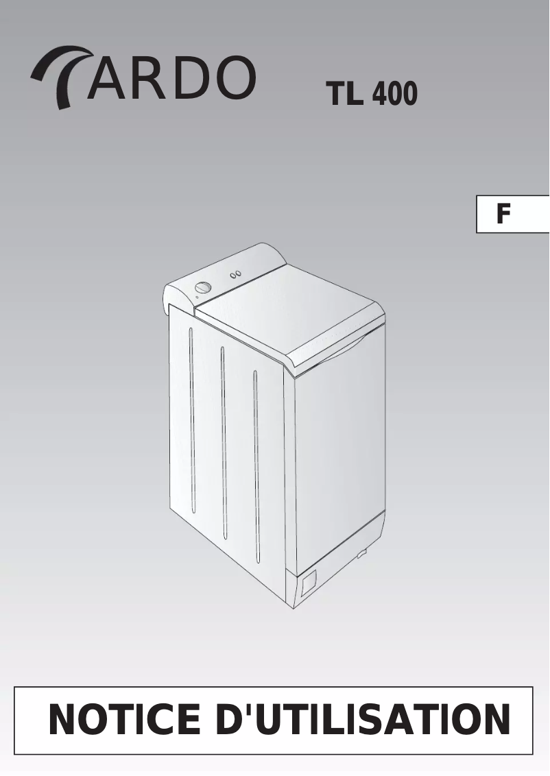 Page n°1 - Manuel utilisateur Ardo TL400