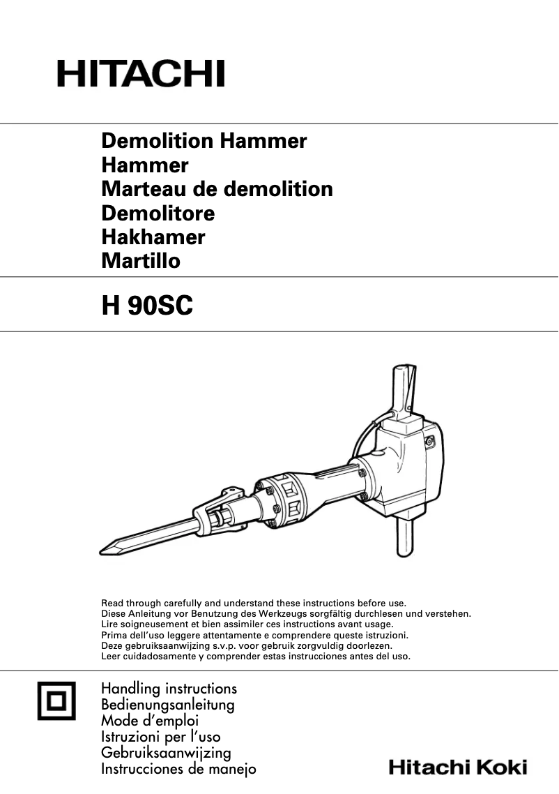 Image de la première page du manuel de l'appareil H 90SC
