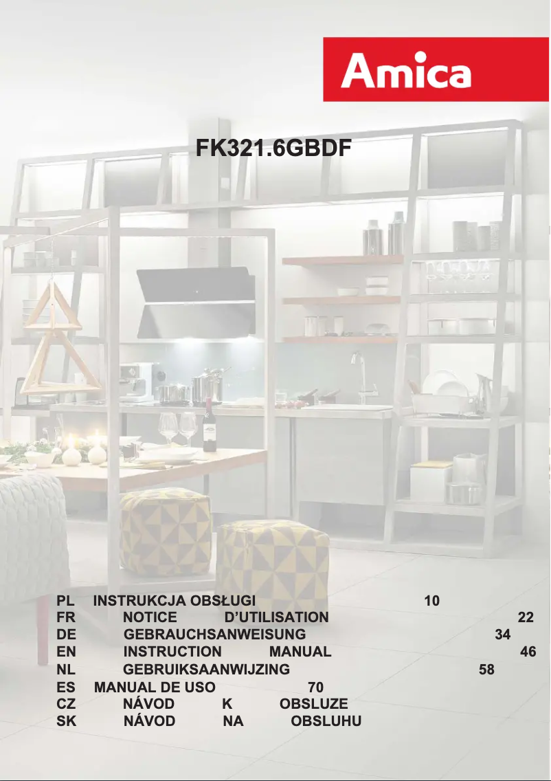 Page 1 de la notice Manuel utilisateur Amica FK321.6GBDF