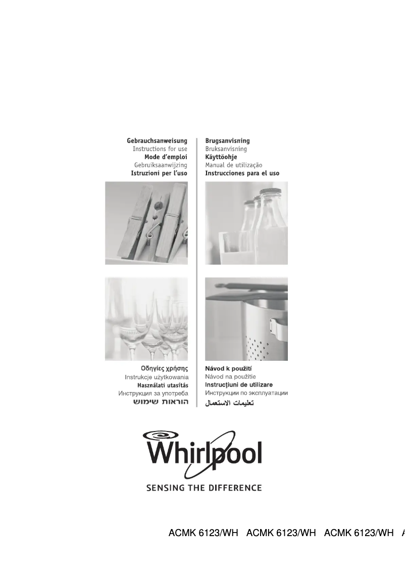 Page 1 de la notice Manuel utilisateur Whirlpool ACMK 6123/WH