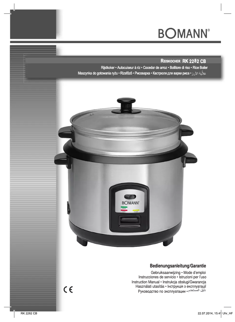 Page 1 de la notice Manuel utilisateur Bomann RK 2282 CB