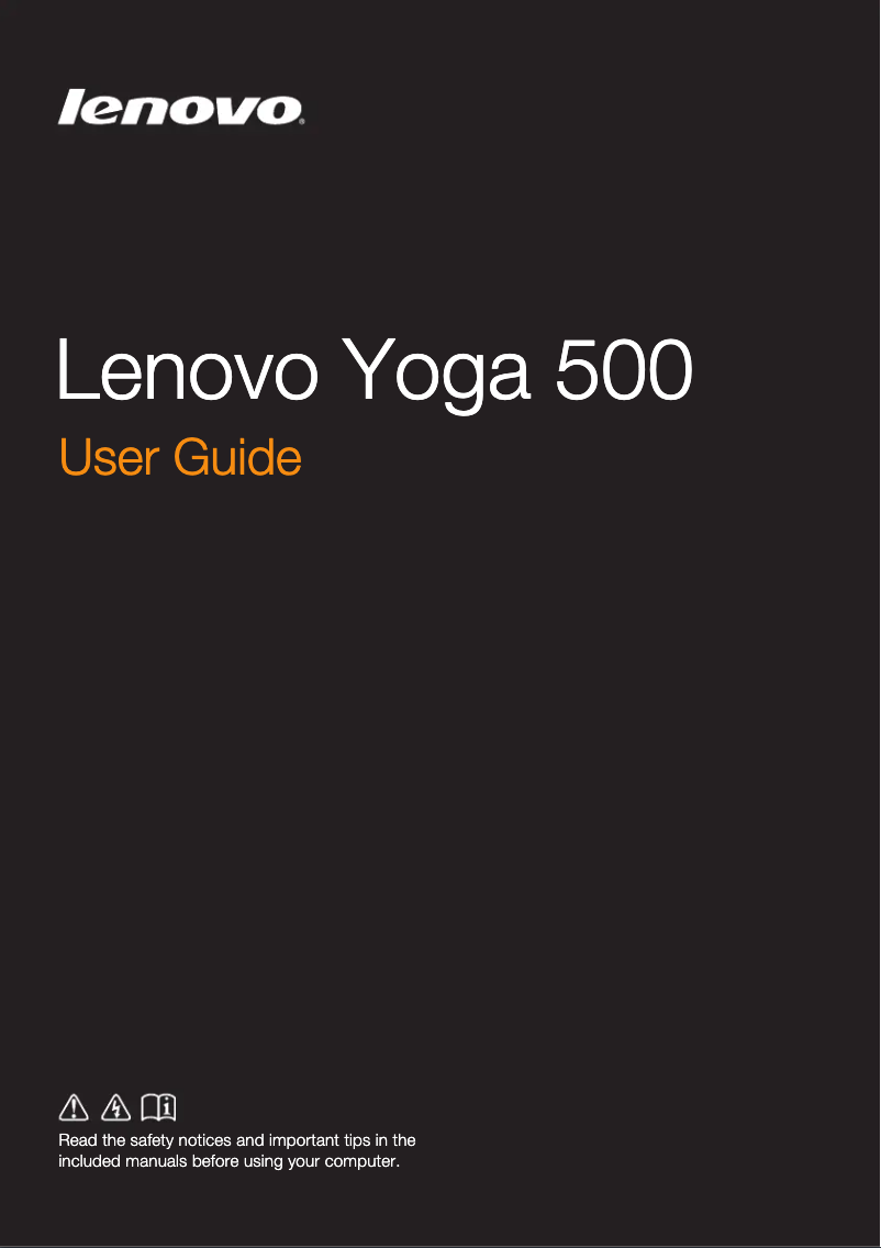 Page n°1 - Manuel utilisateur Lenovo Yoga 500-14IBD