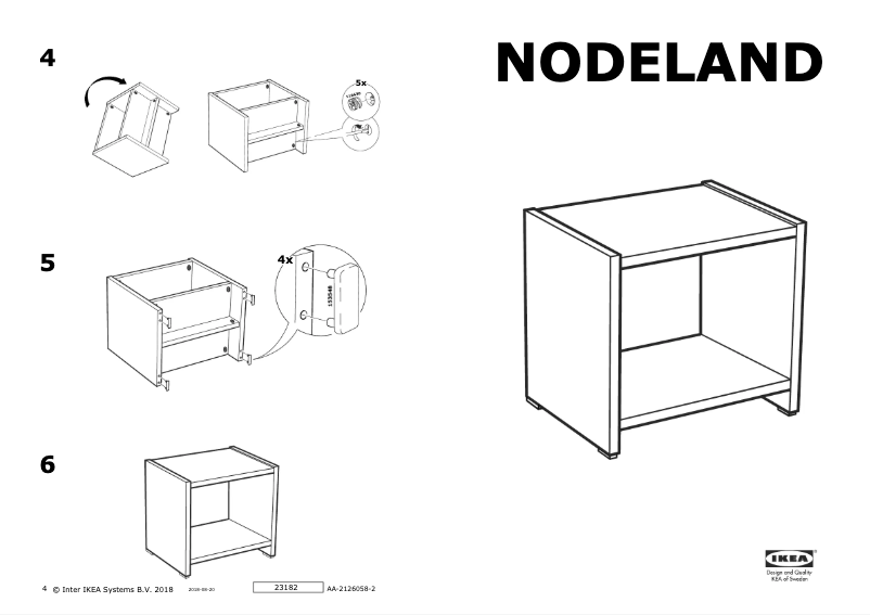 Page 1 de la notice Manuel utilisateur Ikea NODELAND 504.171.00