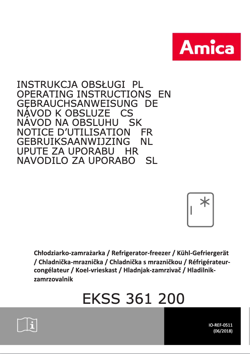 Page n°1 - Manuel utilisateur Amica EKSS 361 200