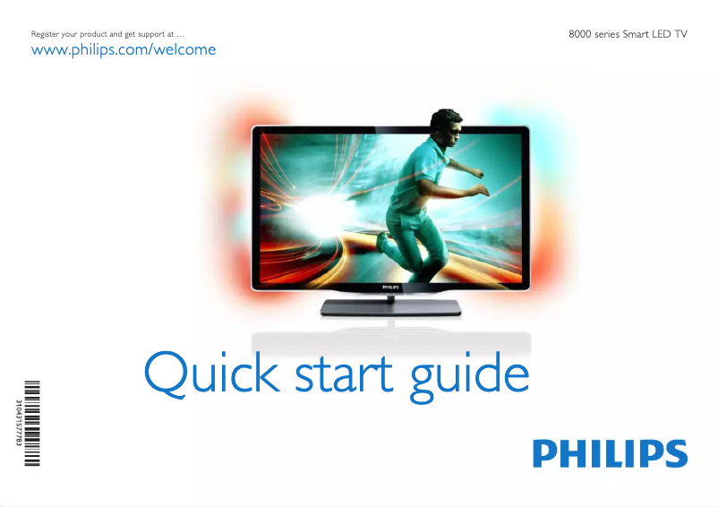 Page 1 de la notice Guide de démarrage rapide Philips 46PFL8606T