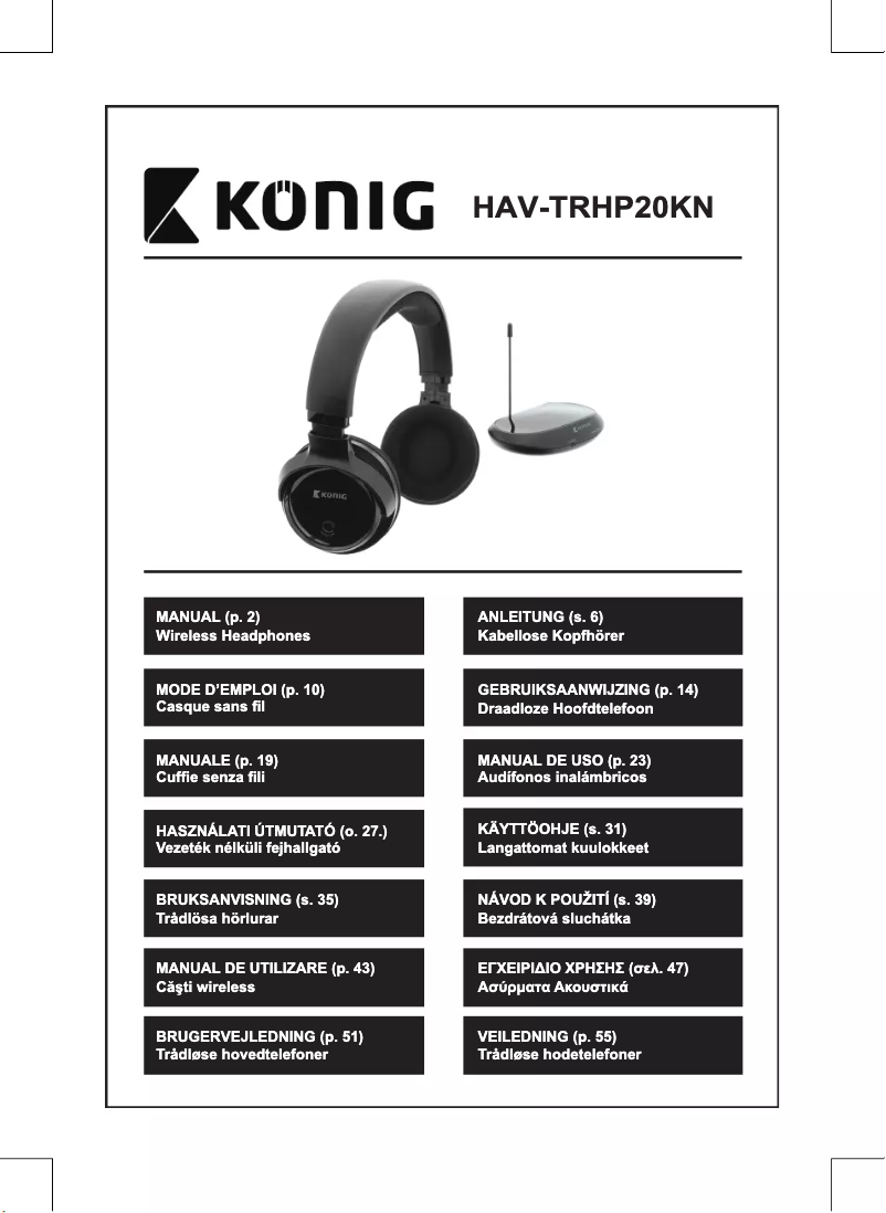 Image de la première page du manuel de l'appareil HAV-TRHP20KN