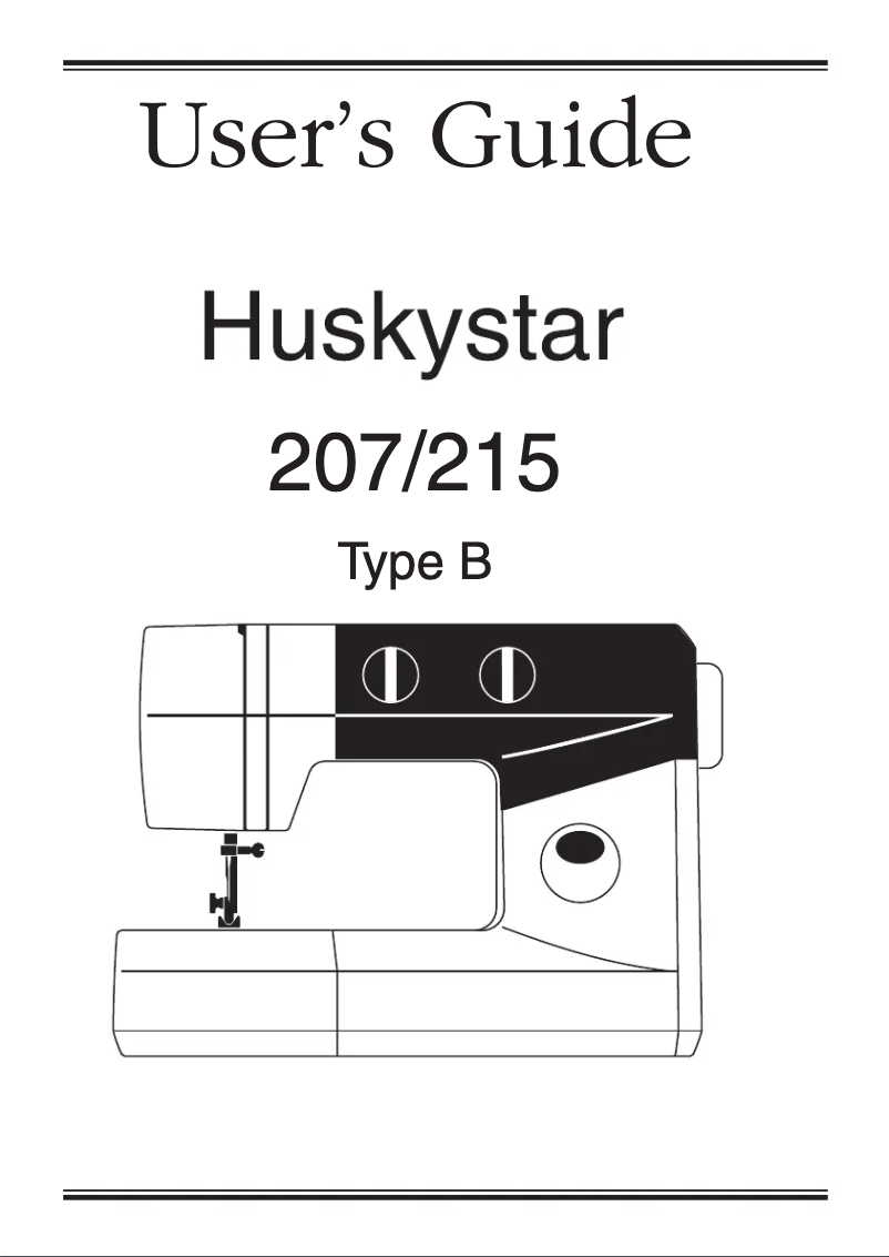 Page 1 de la notice Manuel utilisateur Husqvarna-Viking Huskystar 215 Type B