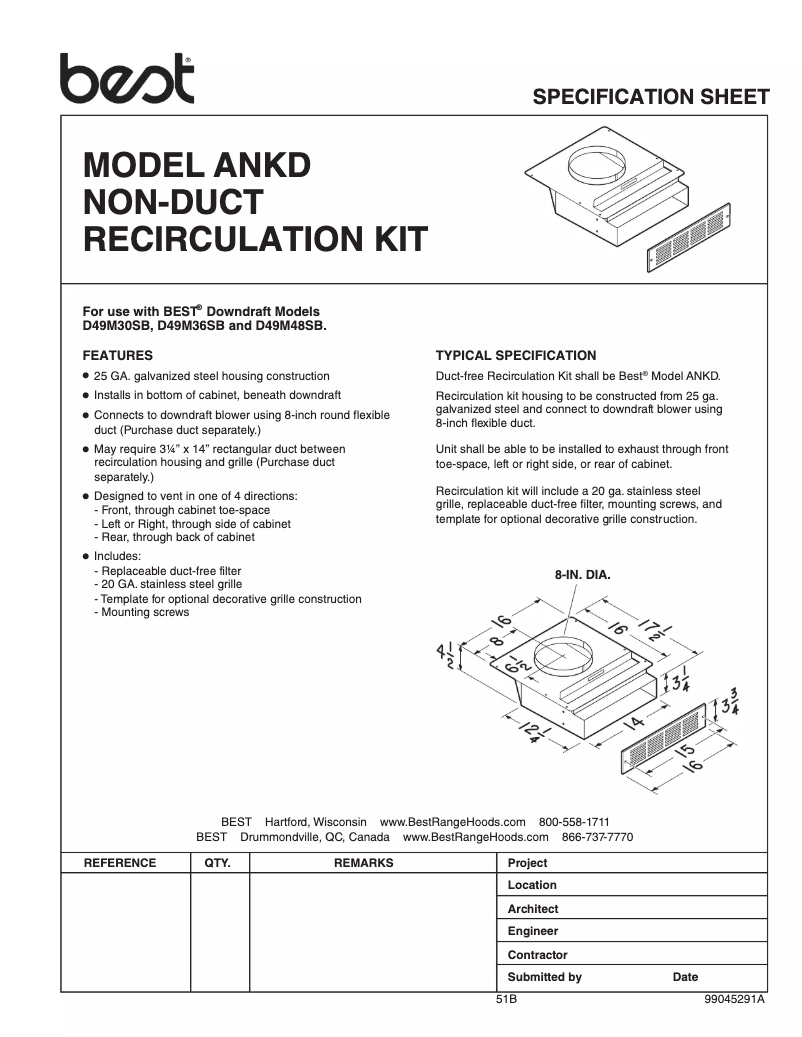 Page n°1 - Fiche technique Best ANKD