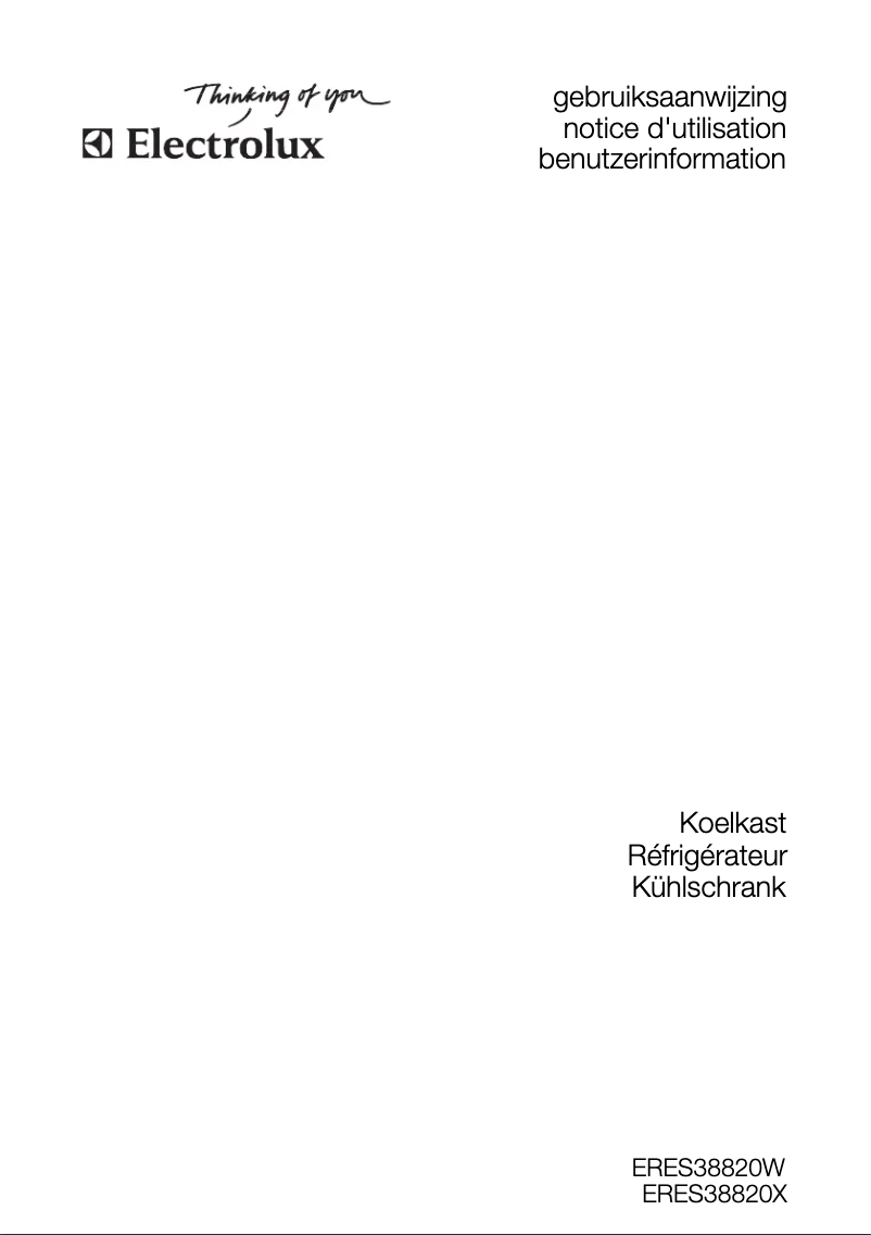 Page 1 de la notice Manuel utilisateur Electrolux ERES38820X