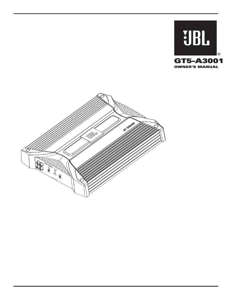Page 1 de la notice Manuel utilisateur JBL GT5-A3001E