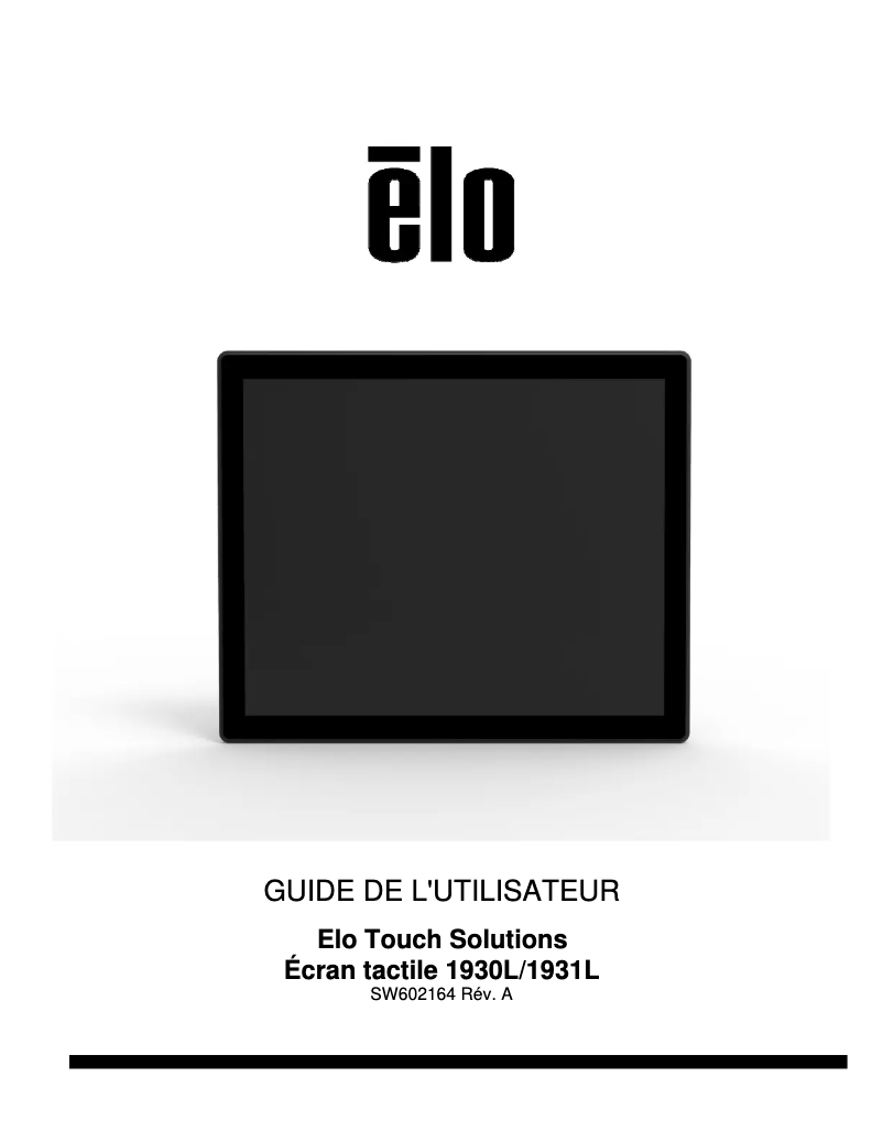 Página 1 del manual Manual de usuario Elo 1931L