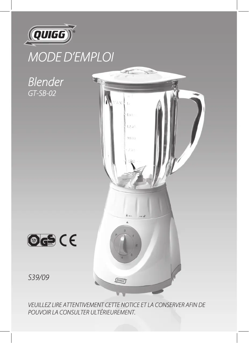 Image de la première page du manuel de l'appareil GT-SB-02