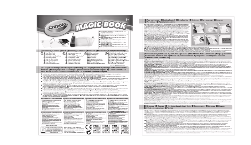 Page 1 de la notice Manuel utilisateur Crayola Magic Book