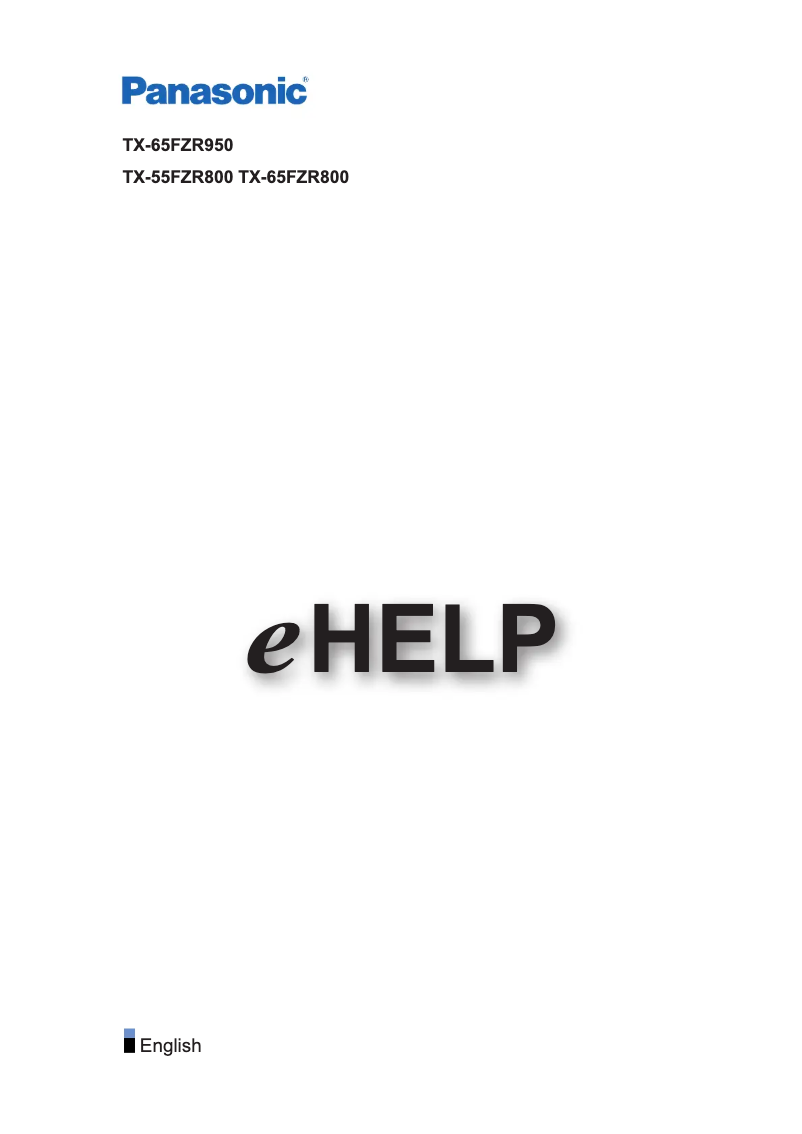 Page 1 de la notice Manuel utilisateur Panasonic TX-55FZR800