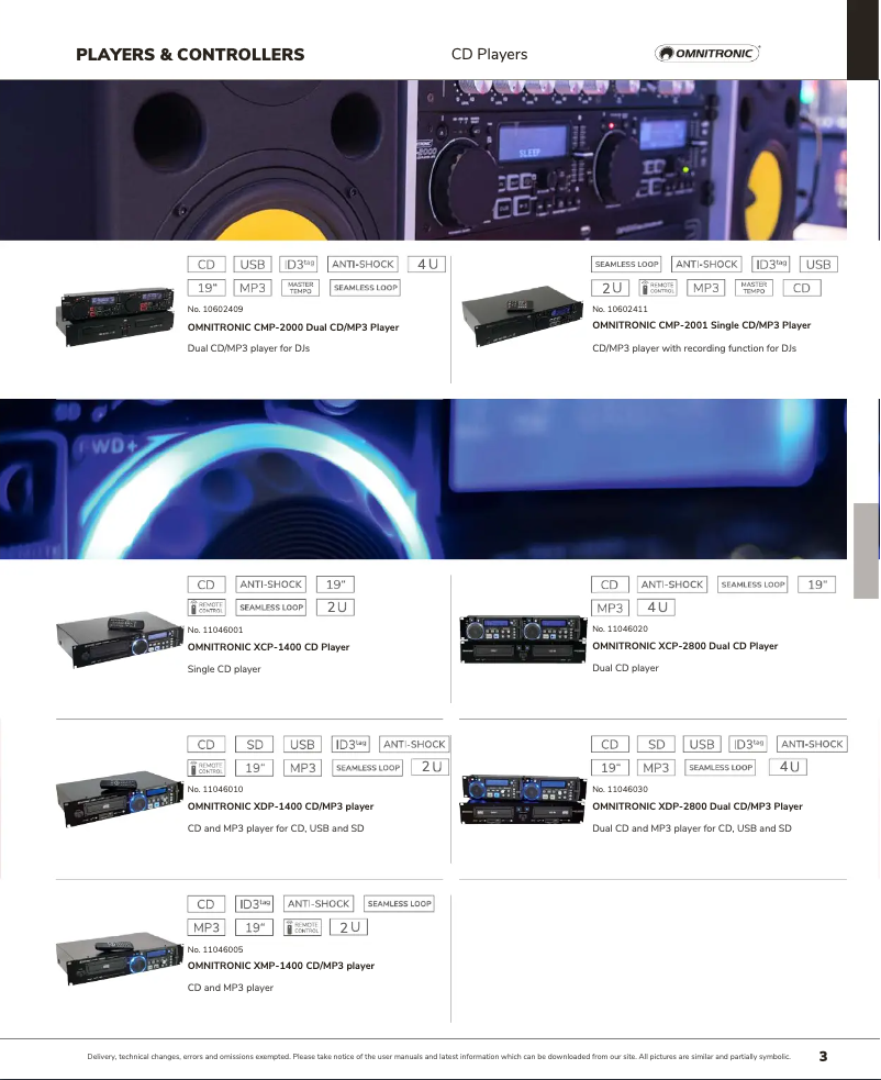 Página 1 del manual Catálogo Omnitronic XCP-2800