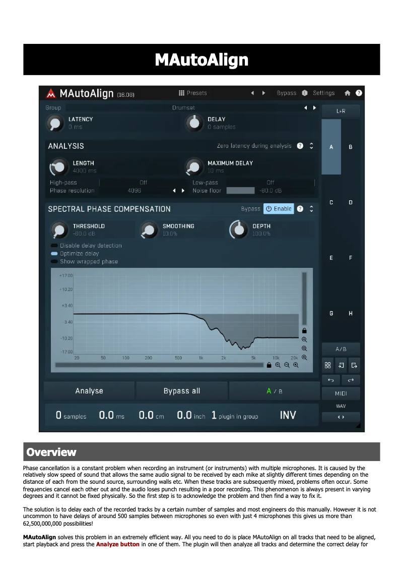 Page 1 de la notice Manuel utilisateur MeldaProduction MAutoAlign