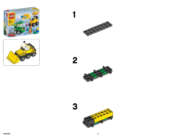 Page n°1 - Manuel utilisateur Lego ® Road Construction Building Set