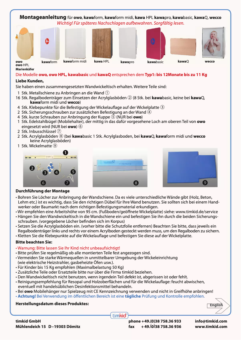 Imagen de la primera página del manual del dispositivo Wecco