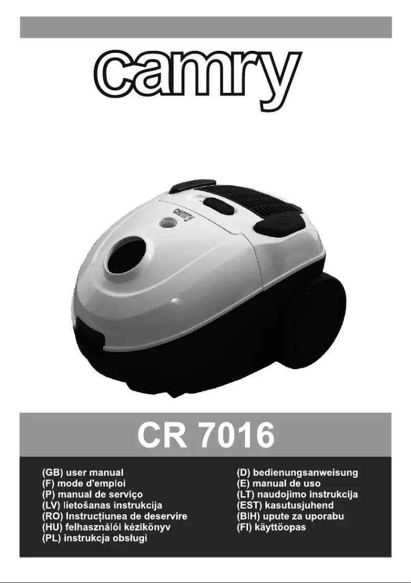 Page 1 de la notice Manuel utilisateur Camry CR 7016