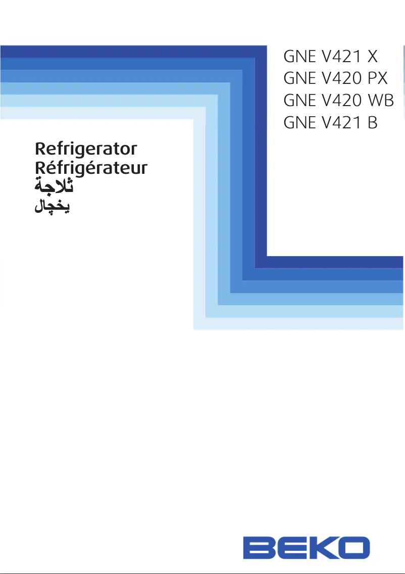 Page n°1 - Manuel utilisateur Beko GNE V421 B