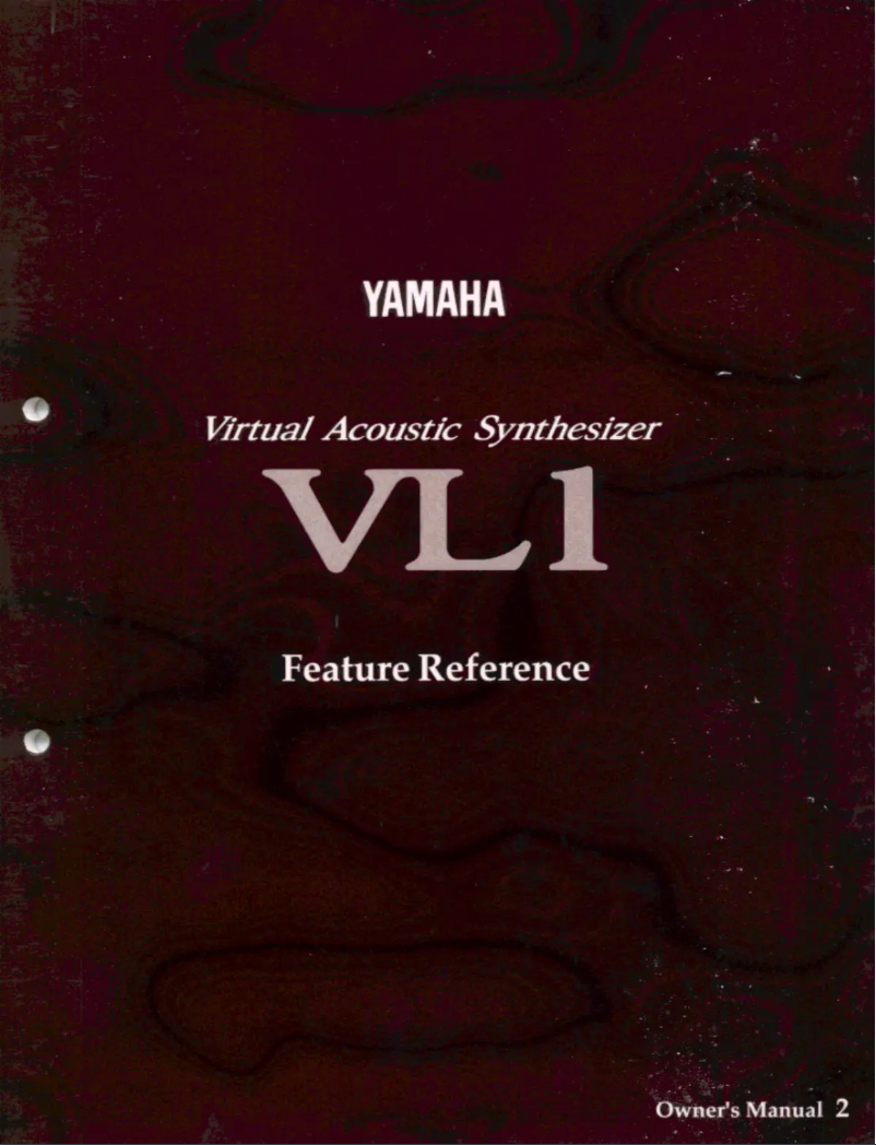 Página 1 del manual Manual de usuario Yamaha VL1