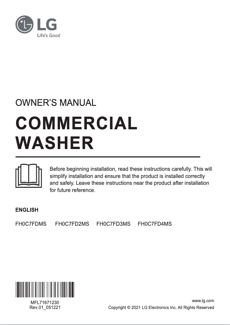 Image de la première page du manuel de l'appareil FH0C7FD2MS