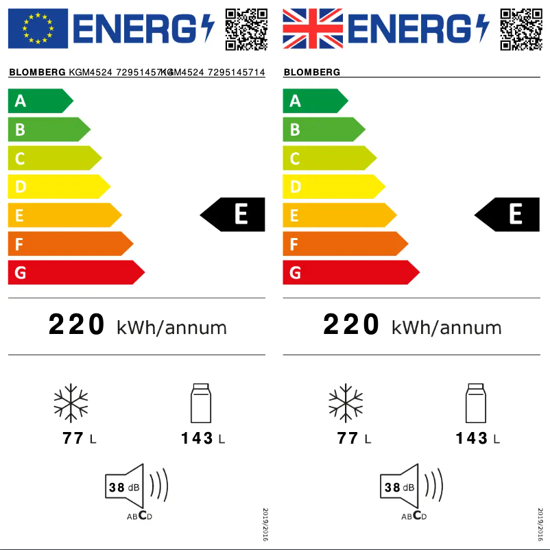 Page n°1 - Label énergétique Blomberg KGM4524