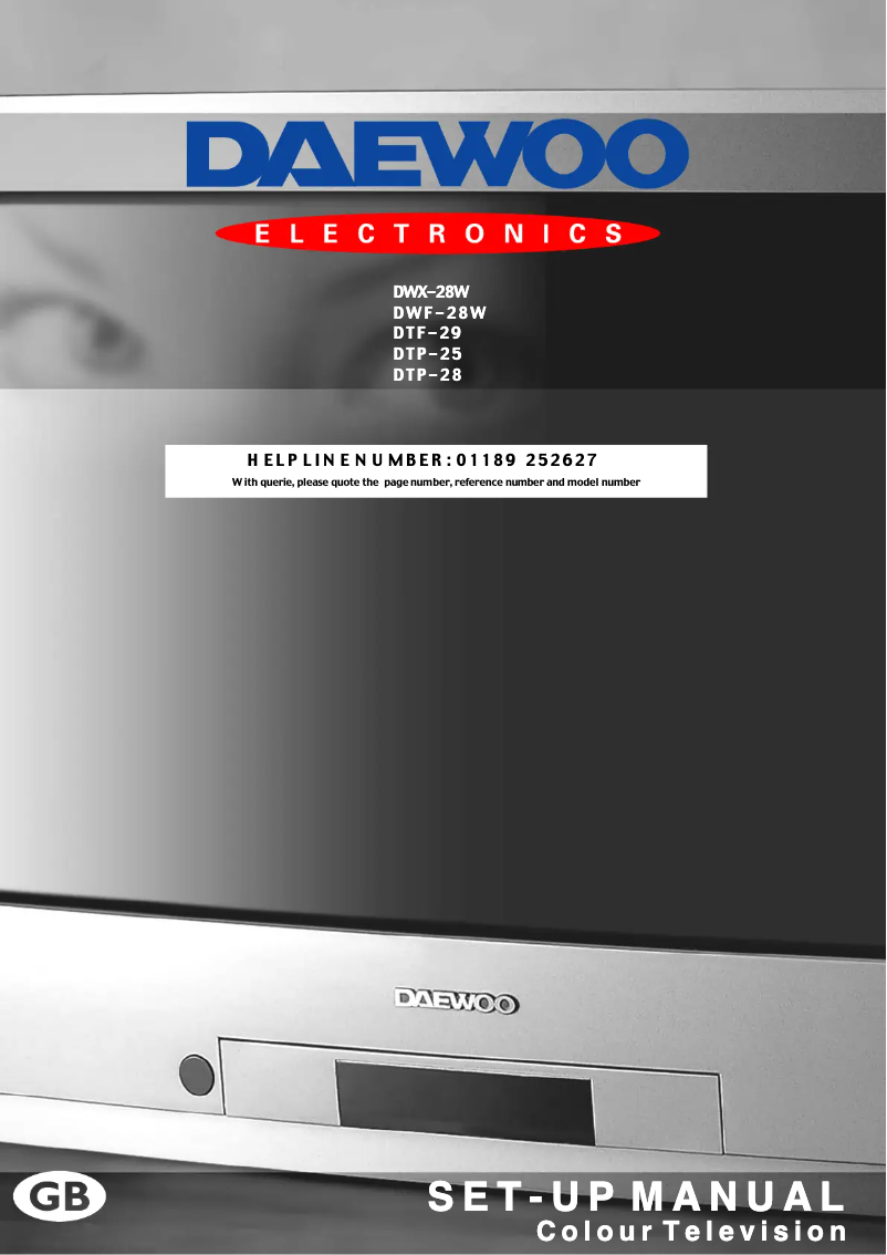 Page 1 de la notice Manuel utilisateur Daewoo DTP-28A7