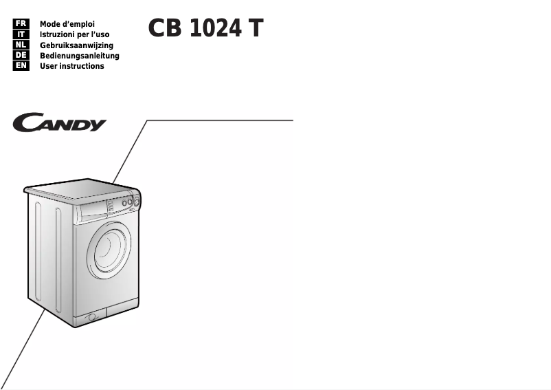 Page n°1 - Manuel utilisateur Candy CB 1024