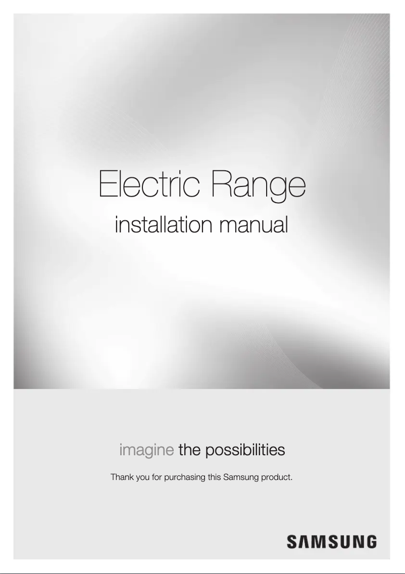 Image de la première page du manuel de l'appareil NE58K9430SS